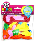 25 ballons couleurs assorties