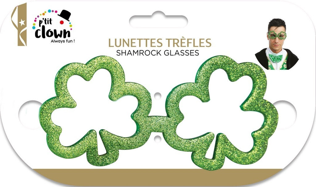St. Patrick's Brille - Kleeblätter