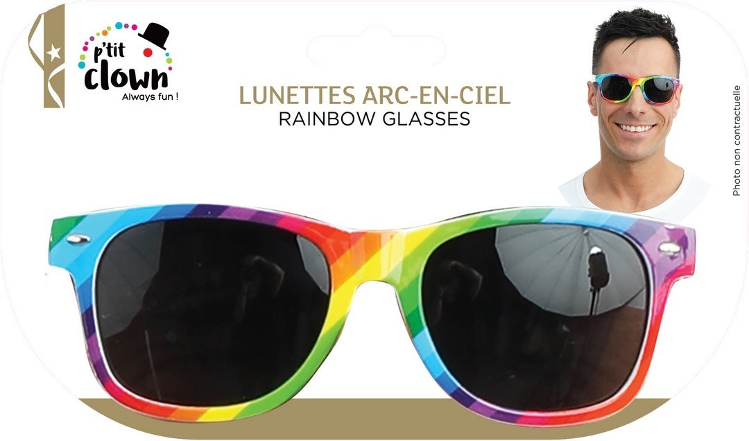 Blues Brothers Brille - Regenbogen