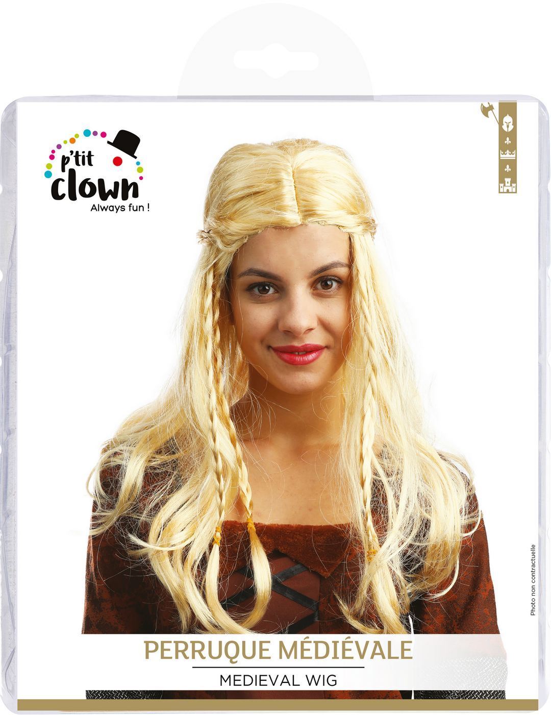 Perruque demoiselle médiévale - blond