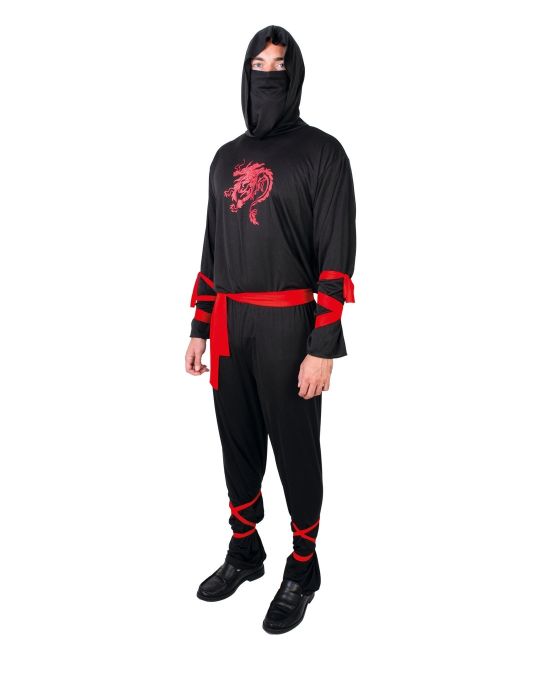 Costume ninja - noir, rouge - homme