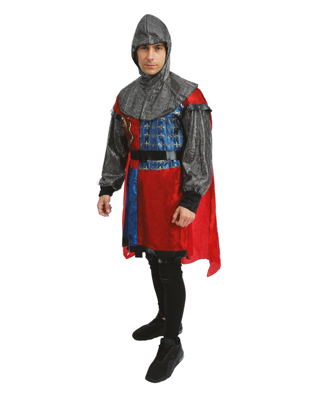 Ritterkostüm - Rot, Blau - Erwachsene