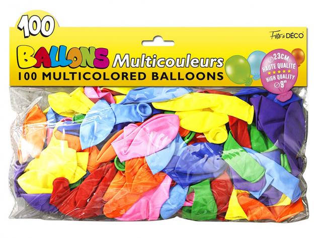 100 Luftballons in verschiedenen Farben