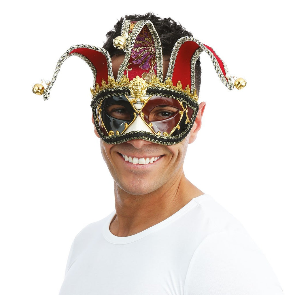 Venezianische Maske mit Schellen