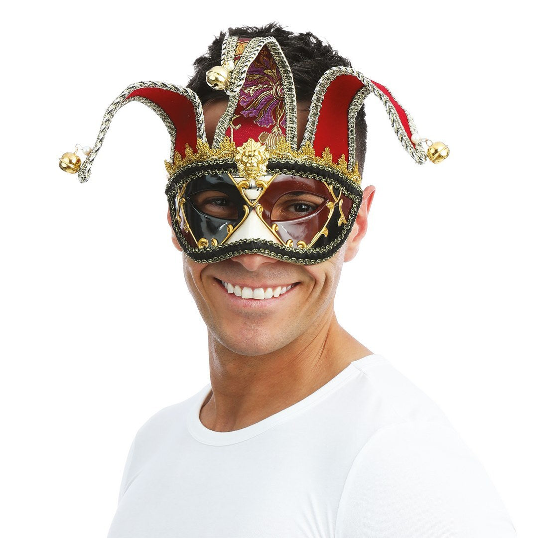 Venezianische Maske mit Schellen