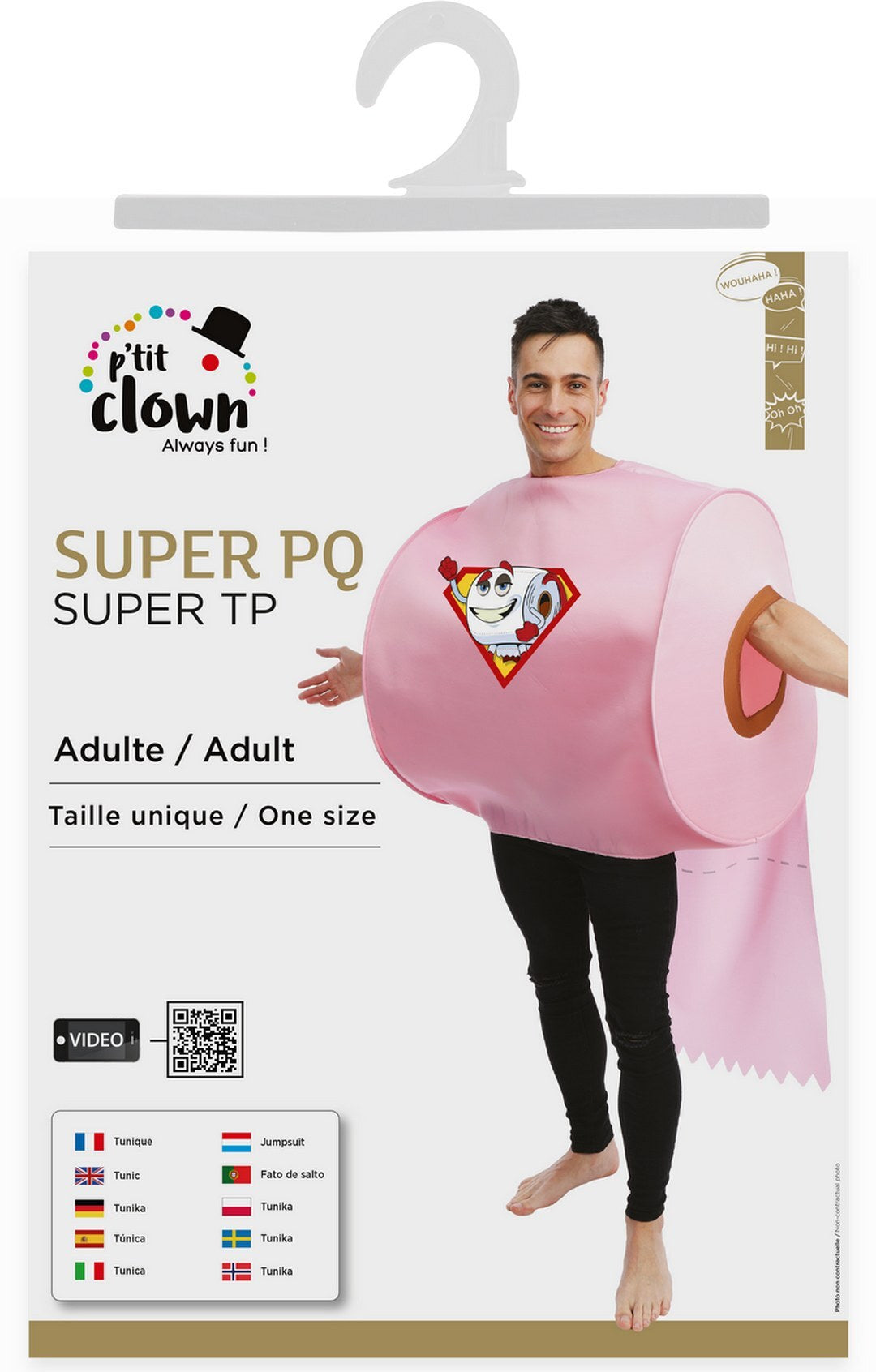 Costume Super PQ - adulte - taille unique