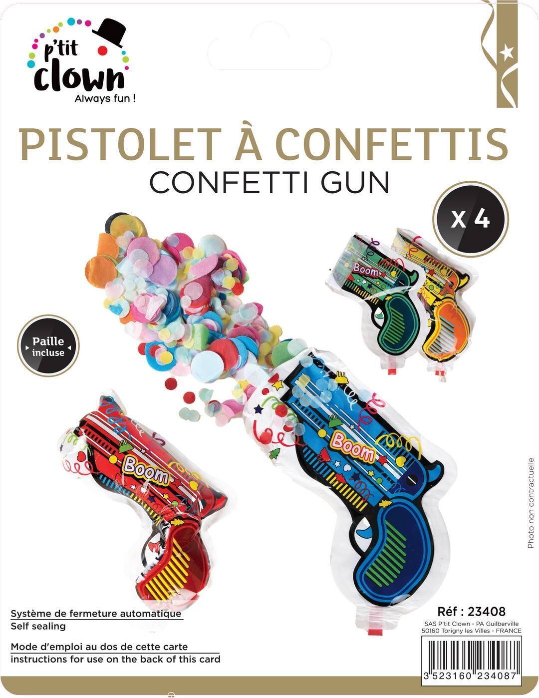 Konfettikanone – 4er-Set