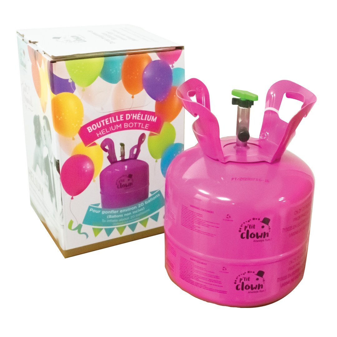 Einweg-Heliumflasche – 20 Ballons, 0,14 m³ Fassungsvermögen