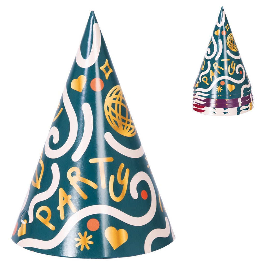 Chapeau carton pointu - 16 cm - lot de 6