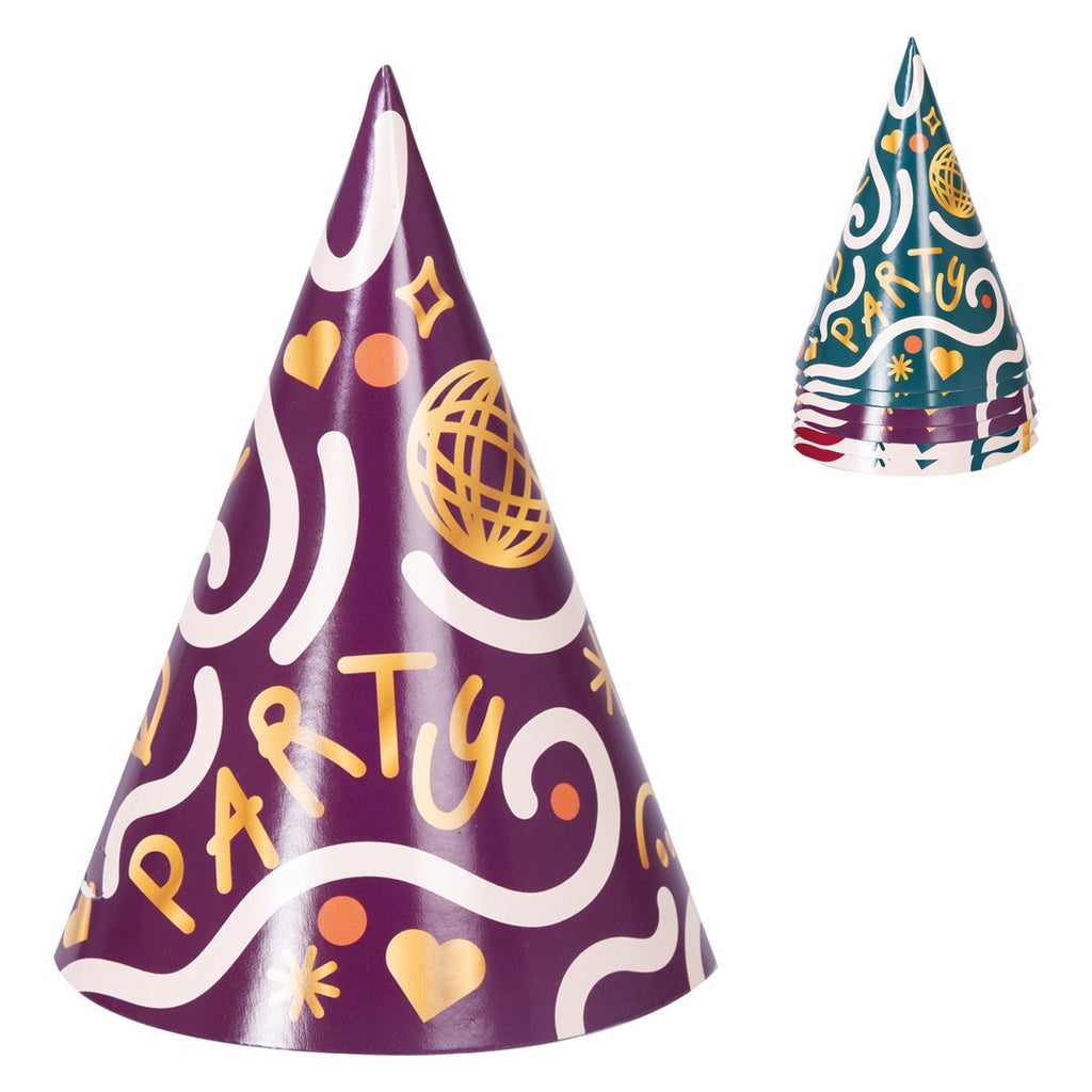 Chapeau carton pointu - 16 cm - lot de 6