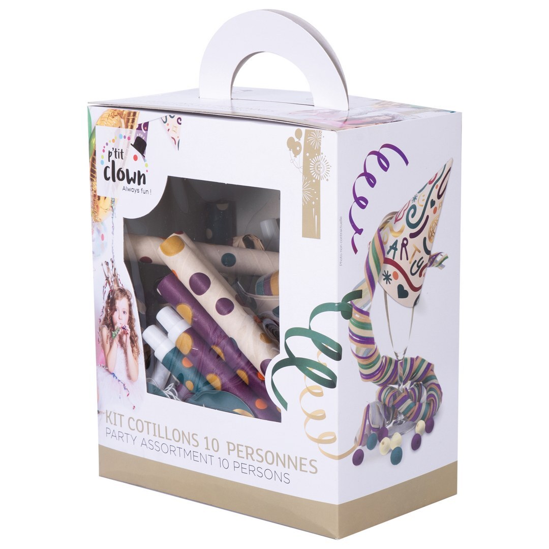 Party-Kit, Schachtel für 10 Personen – Mehrfarbig