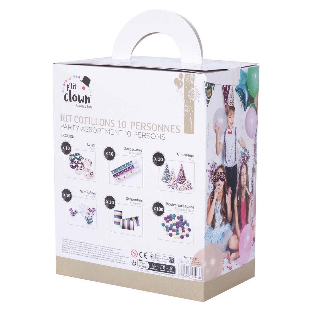 Party-Kit, Schachtel für 10 Personen – Mehrfarbig