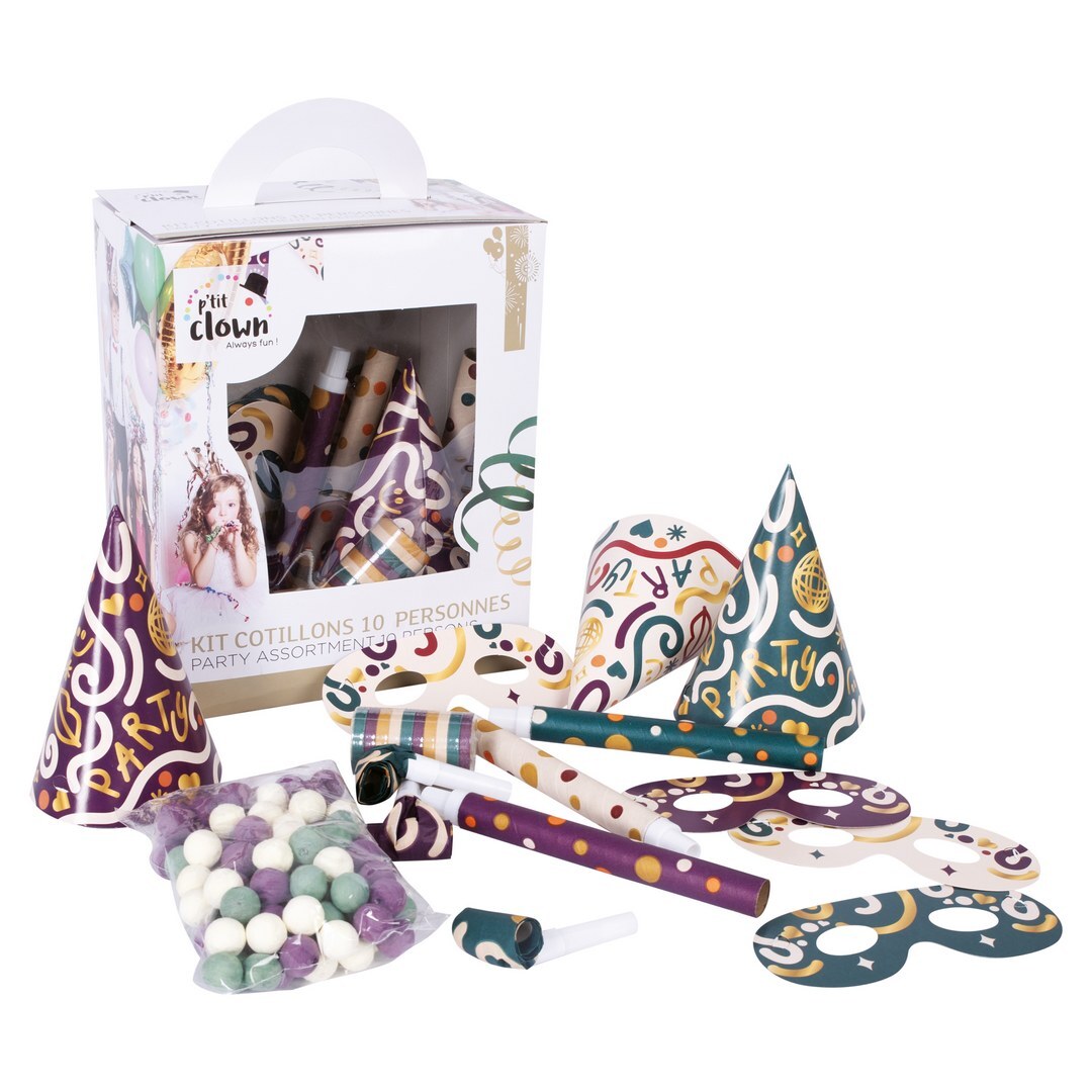 Party-Kit, Schachtel für 10 Personen – Mehrfarbig