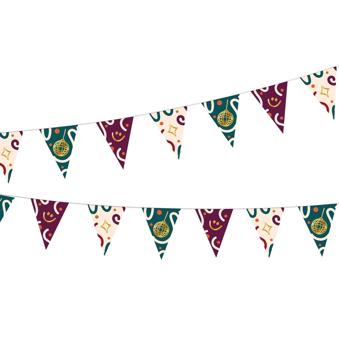 Wimpelkette aus Papier – 3,65 m
