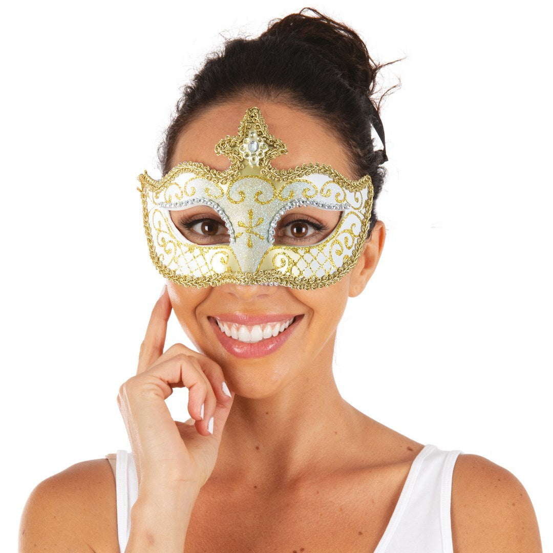 Venezianische Maske - Silber, Gold