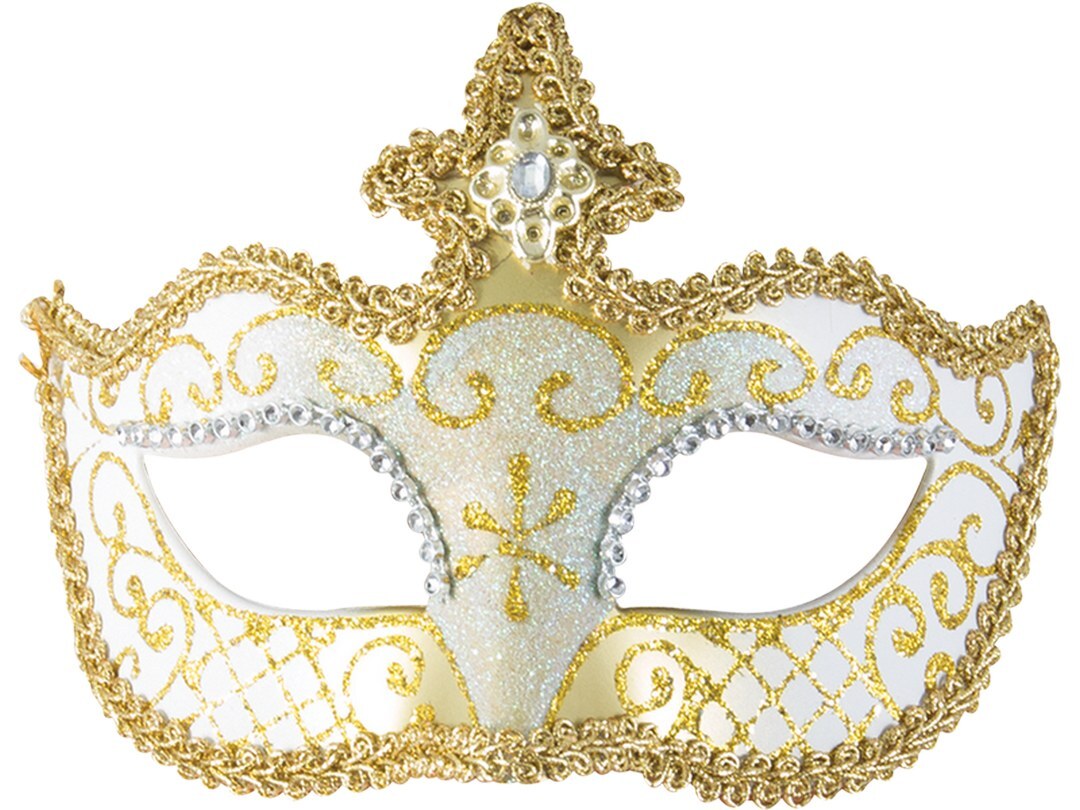 Venezianische Maske - Silber, Gold
