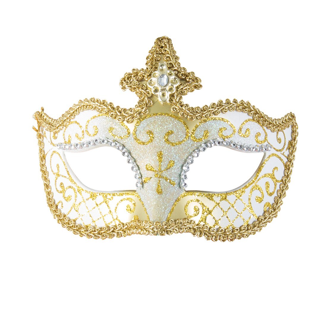Venezianische Maske - Silber, Gold