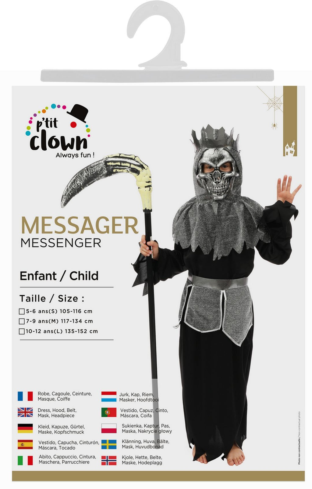 Boten-Kostüm – schwarz, grau – Kinder