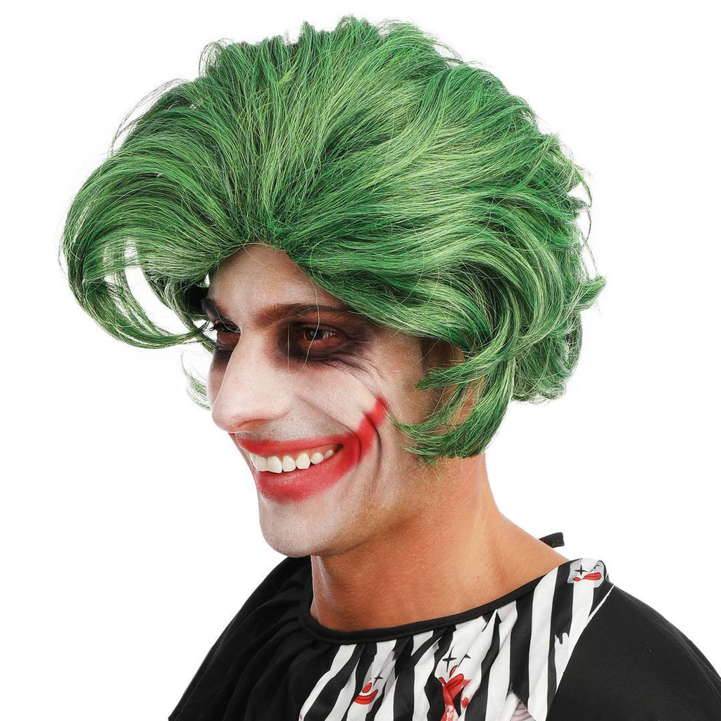 Perruque de clown diabolique - vert