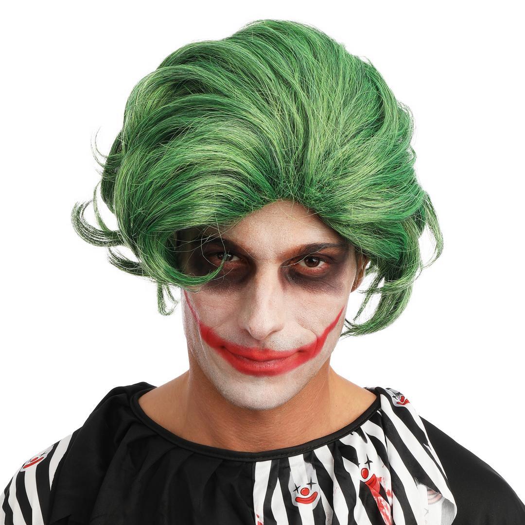 Perruque de clown diabolique - vert