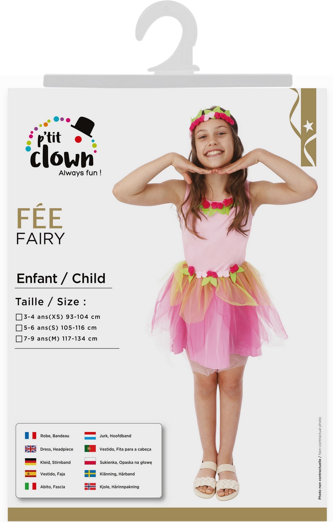 Costume fée - rose - enfant