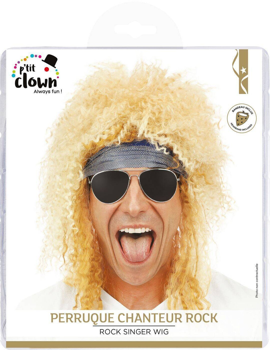 Perruque chanteur rock