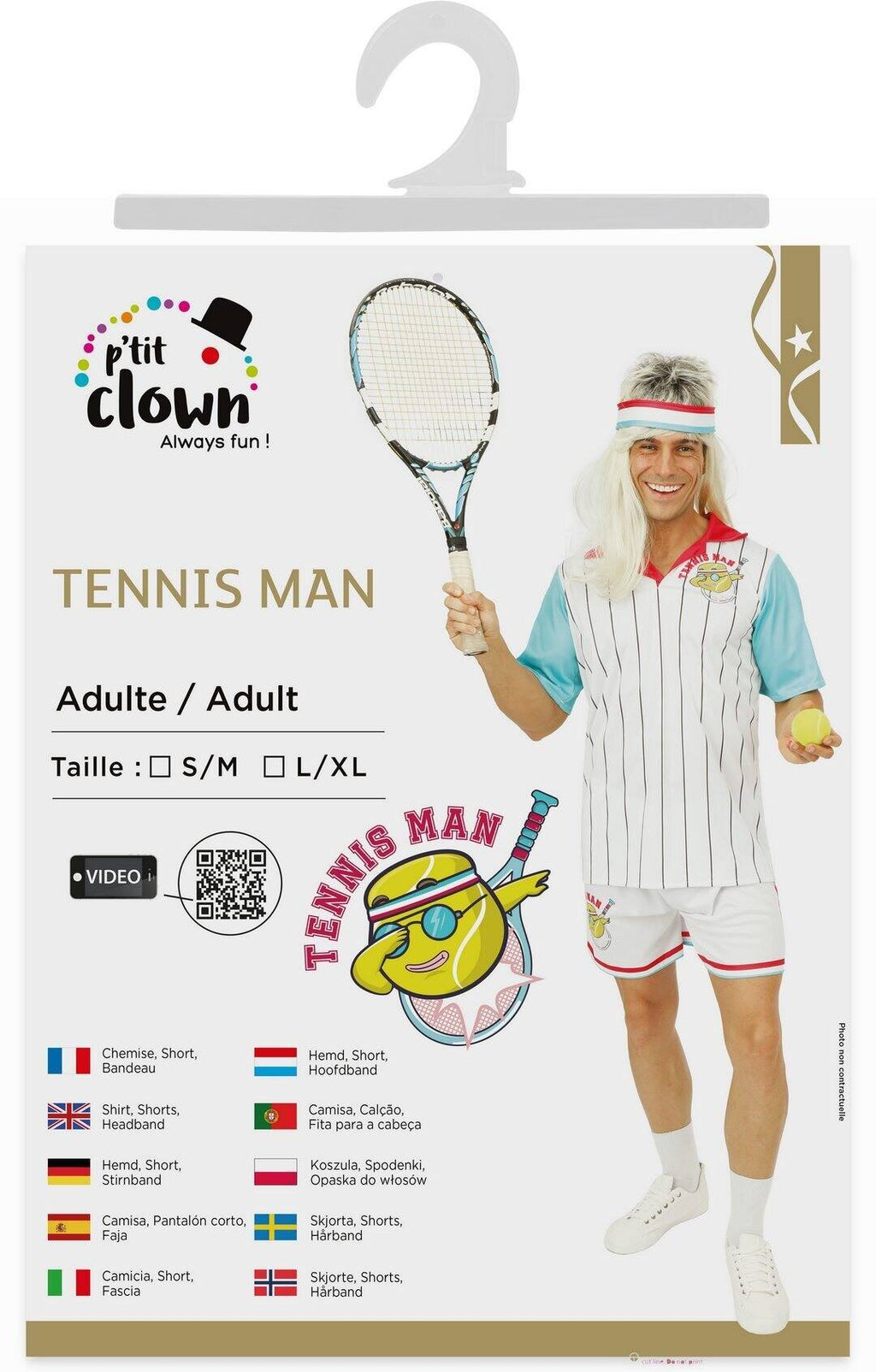 Costume joueur de tennis - adulte