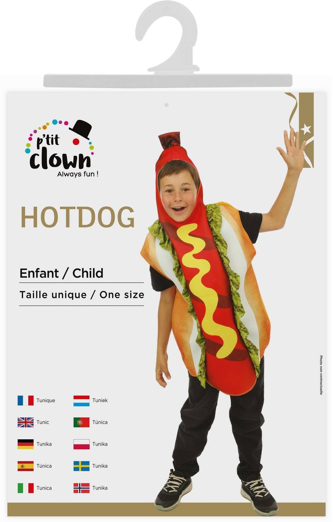 Costume hotdog - taille unique - enfant