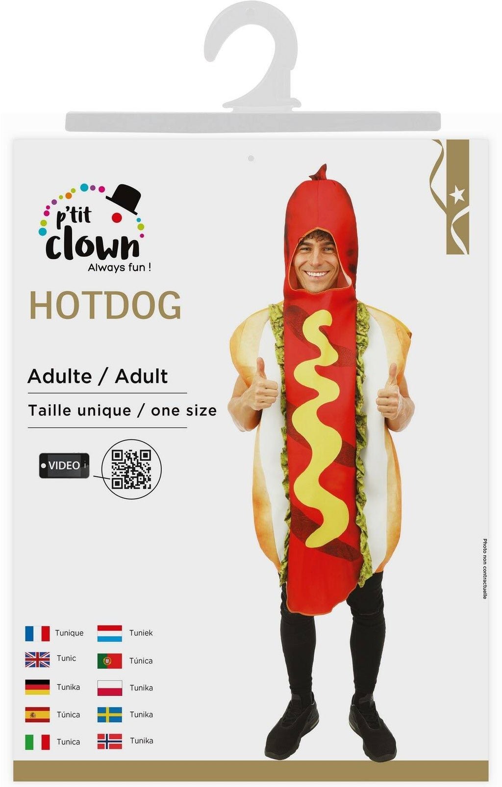 Hotdog-Kostüm – Einheitsgröße – Erwachsene