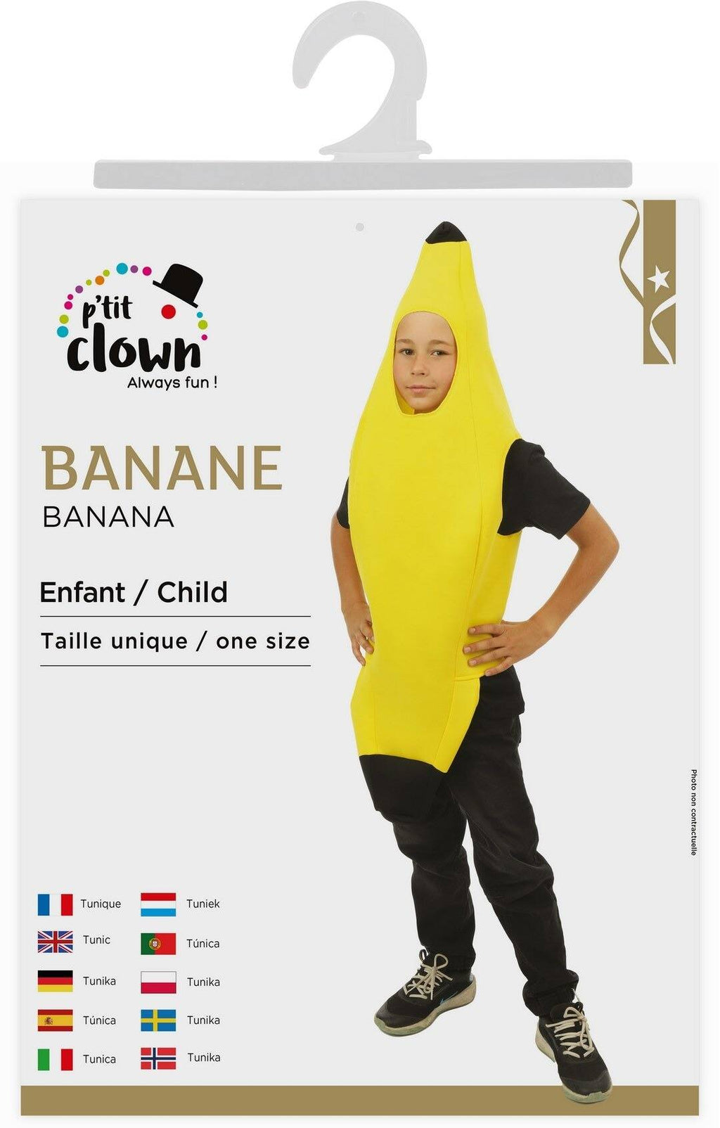 Bananenkostüm – Einheitsgröße – Kinder