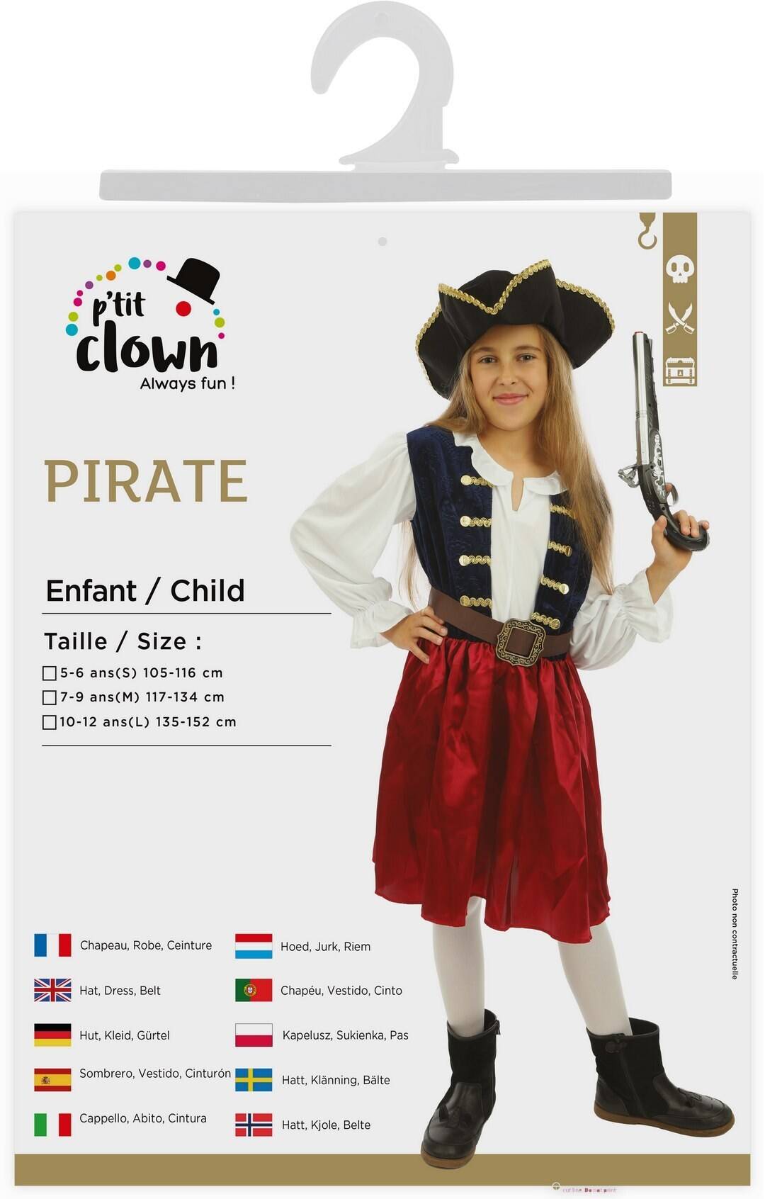 Piratenkostüm - blau - Mädchen