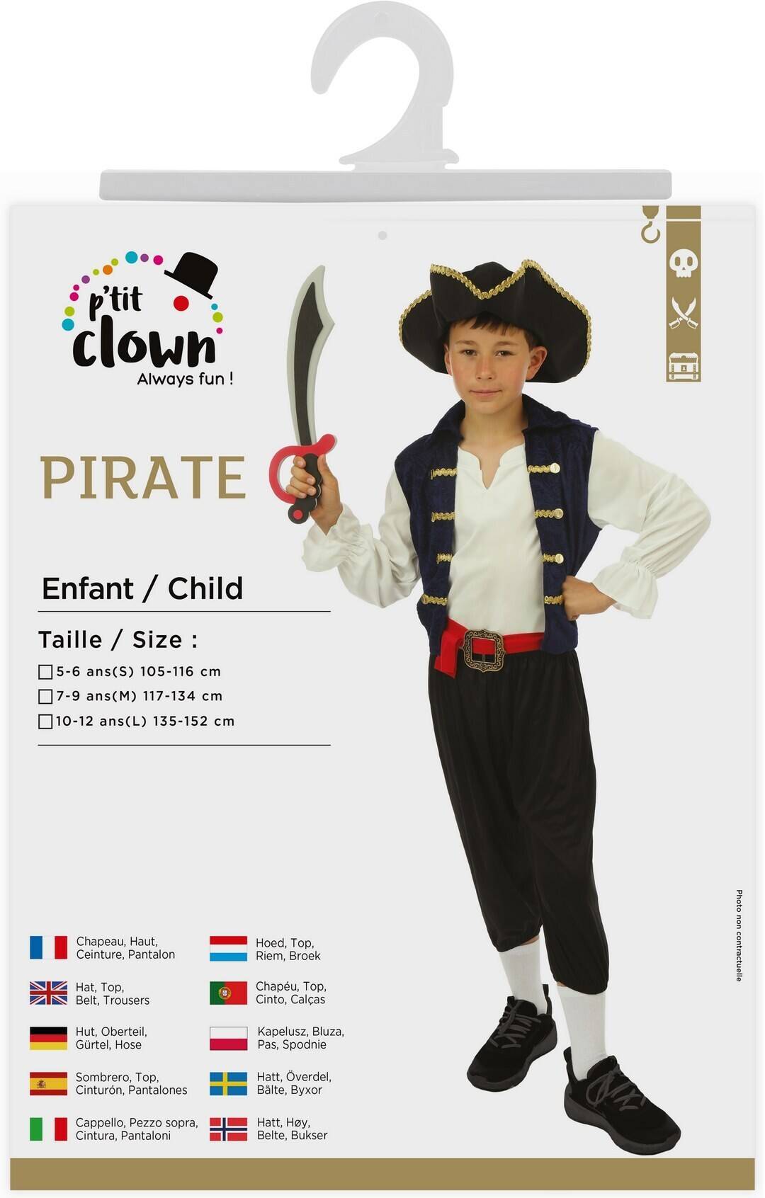 Piratenkostüm – Blau – Junge