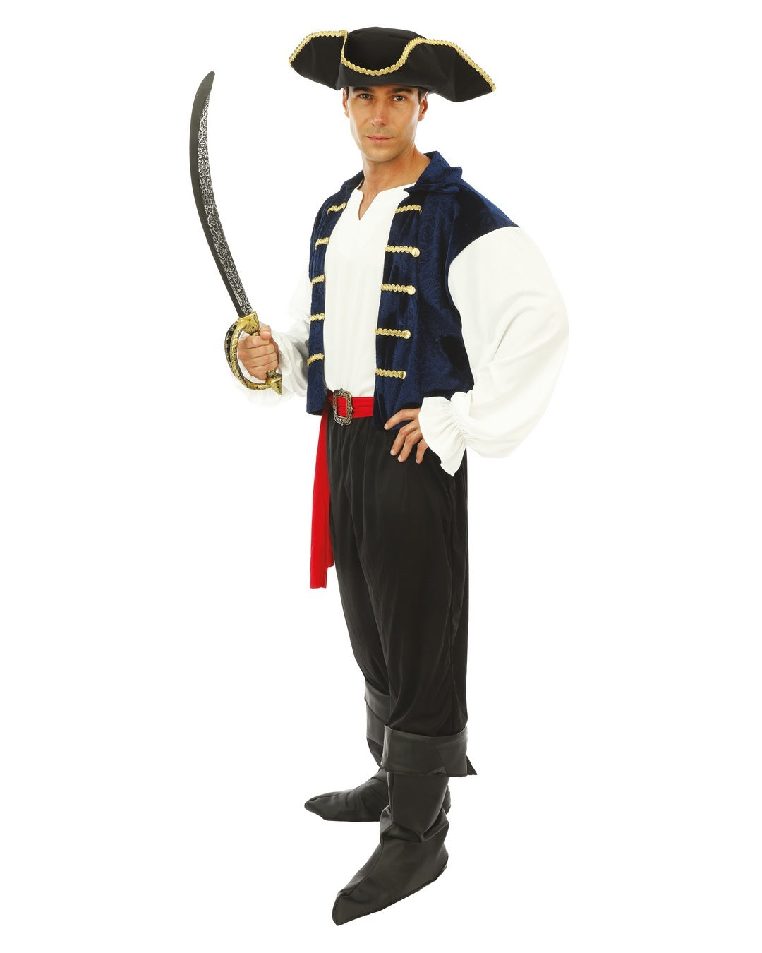 Piratenkostüm - blau - Herren