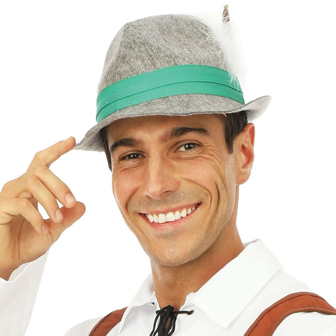 Bavarian Borsalino hat - grey - adult