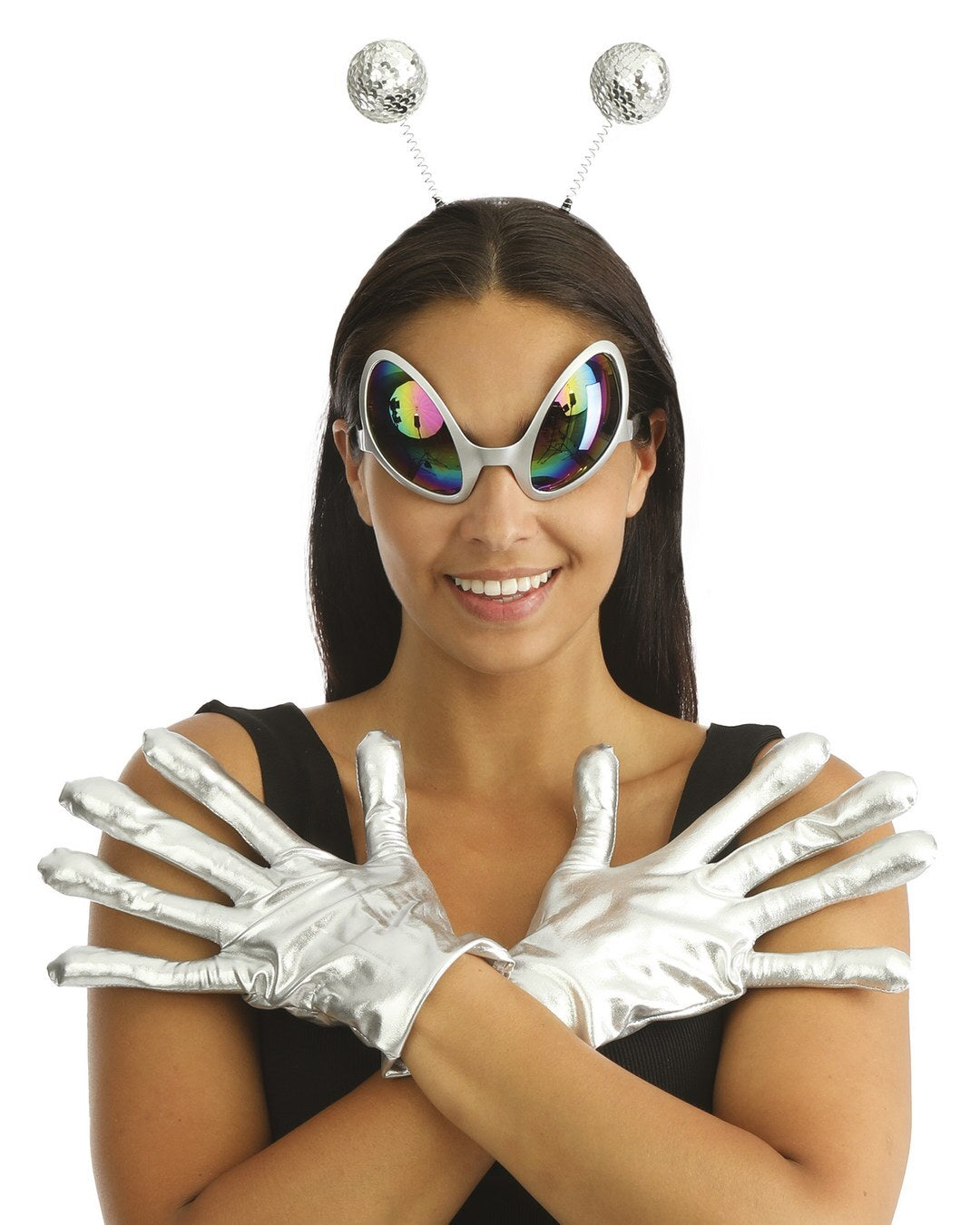Außerirdischen-Set - silber - Erwachsene