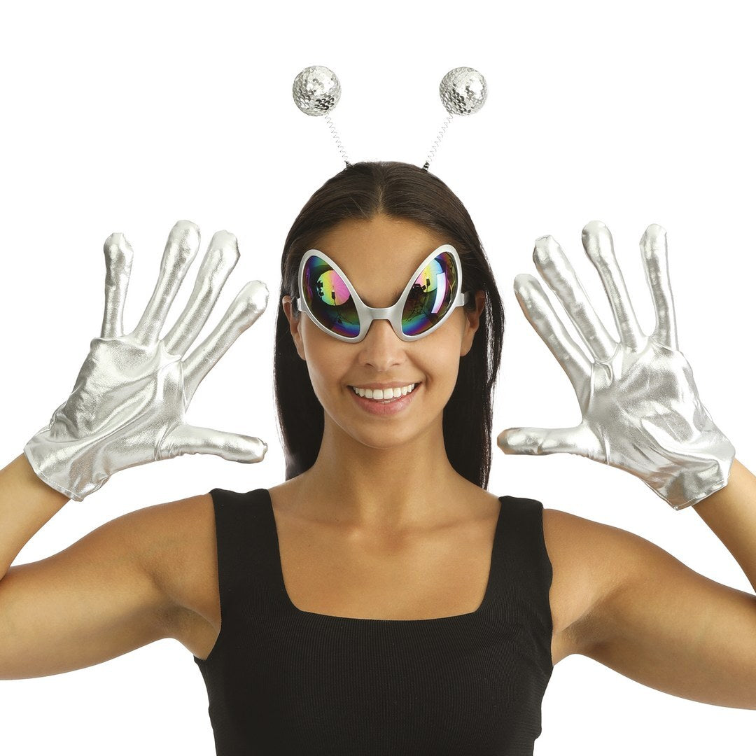 Außerirdischen-Set - silber - Erwachsene