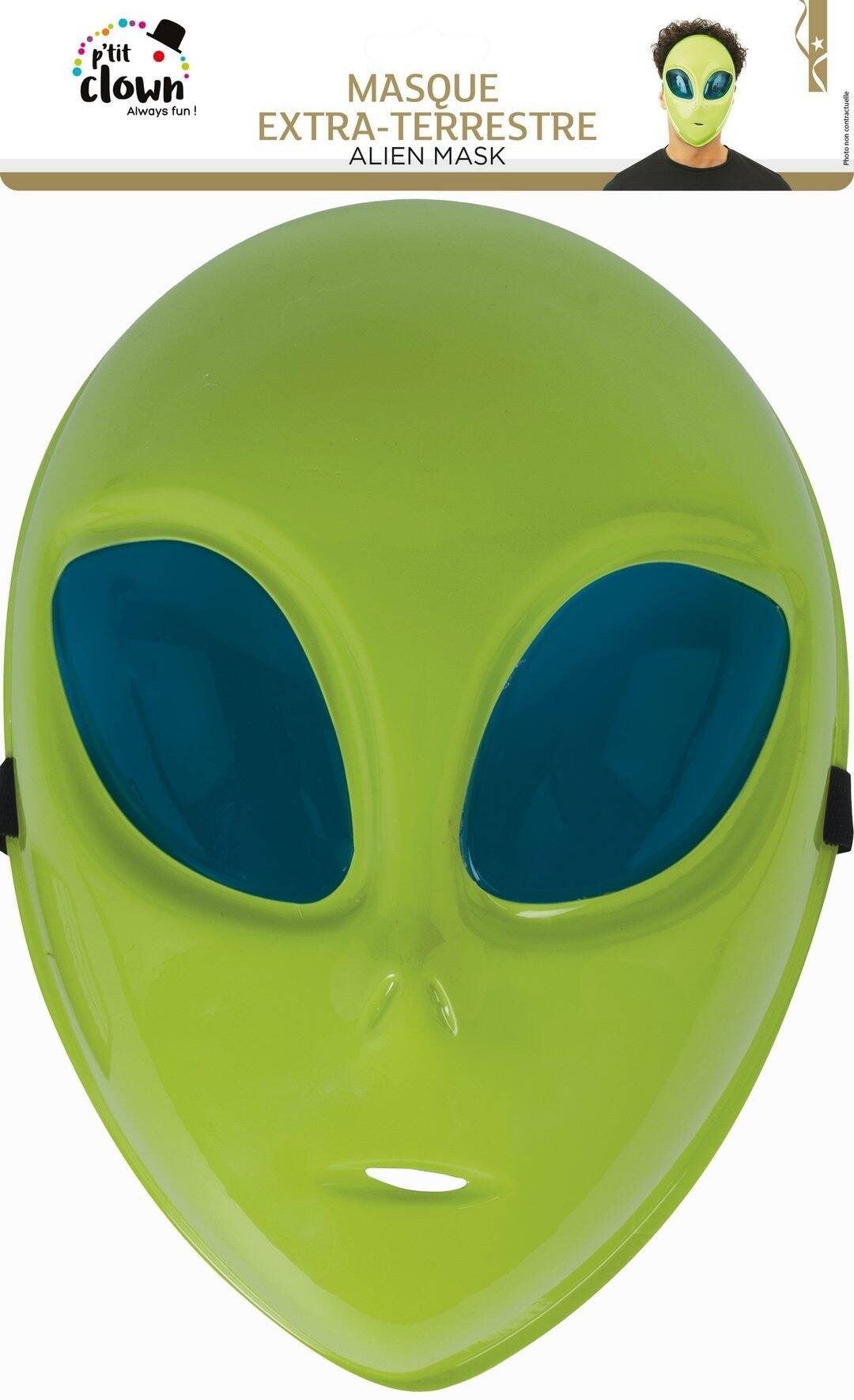 Außerirdische Maske - grün - Erwachsene