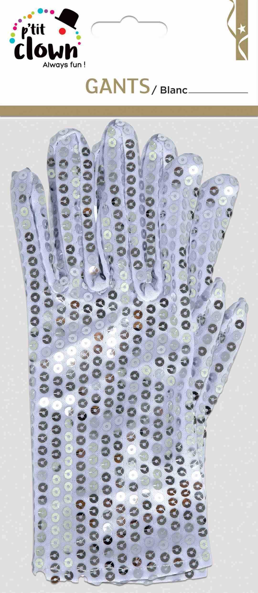 Paillettenhandschuhe – Erwachsene – Silber