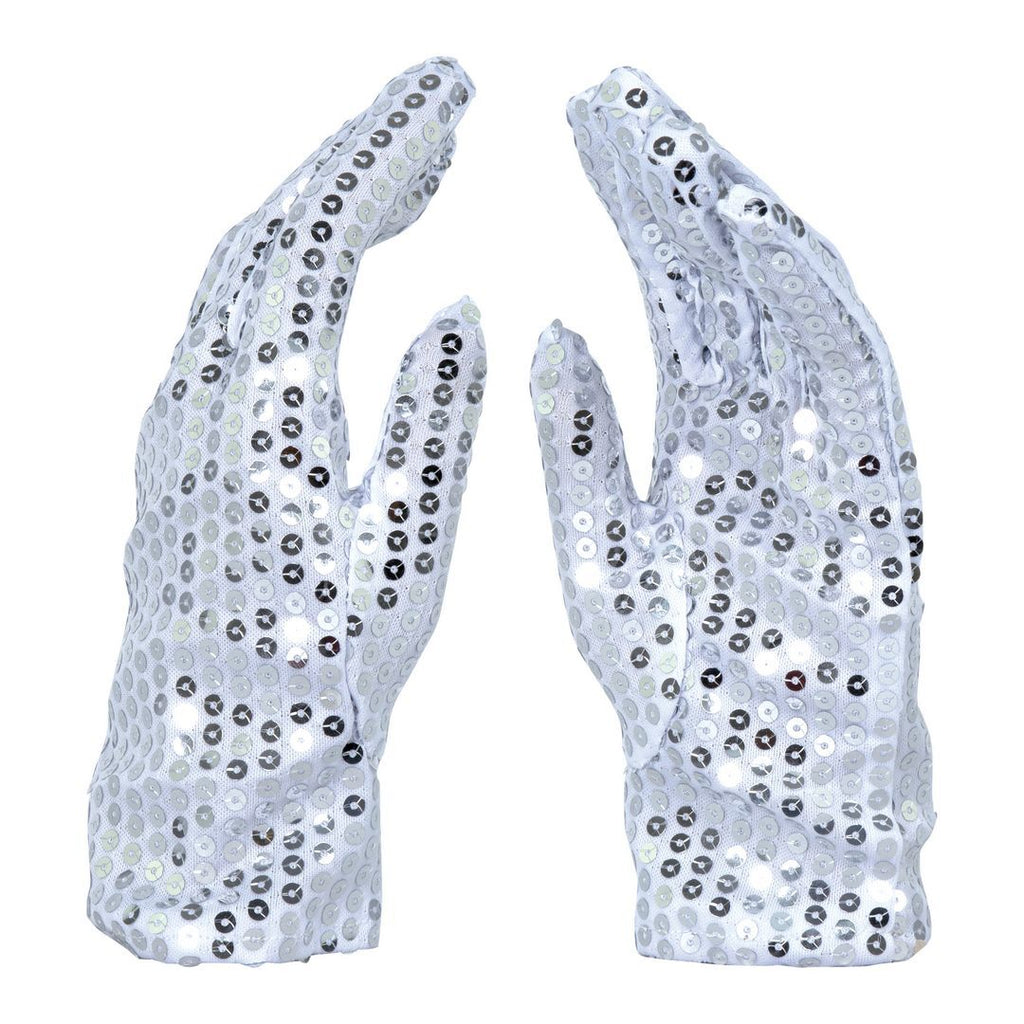 Paillettenhandschuhe – Erwachsene – Silber