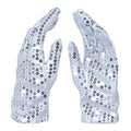 Paillettenhandschuhe – Erwachsene – Silber
