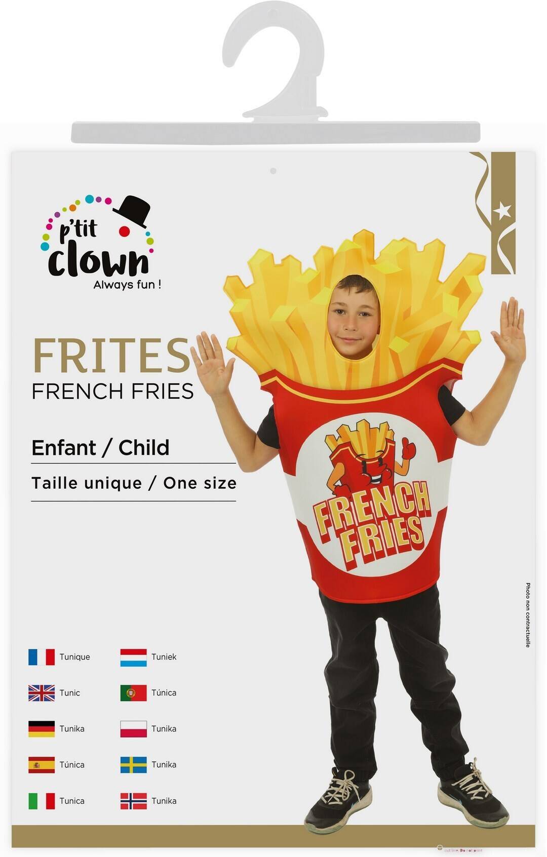 Kostüm Pommes Frites - Einheitsgröße - Kind