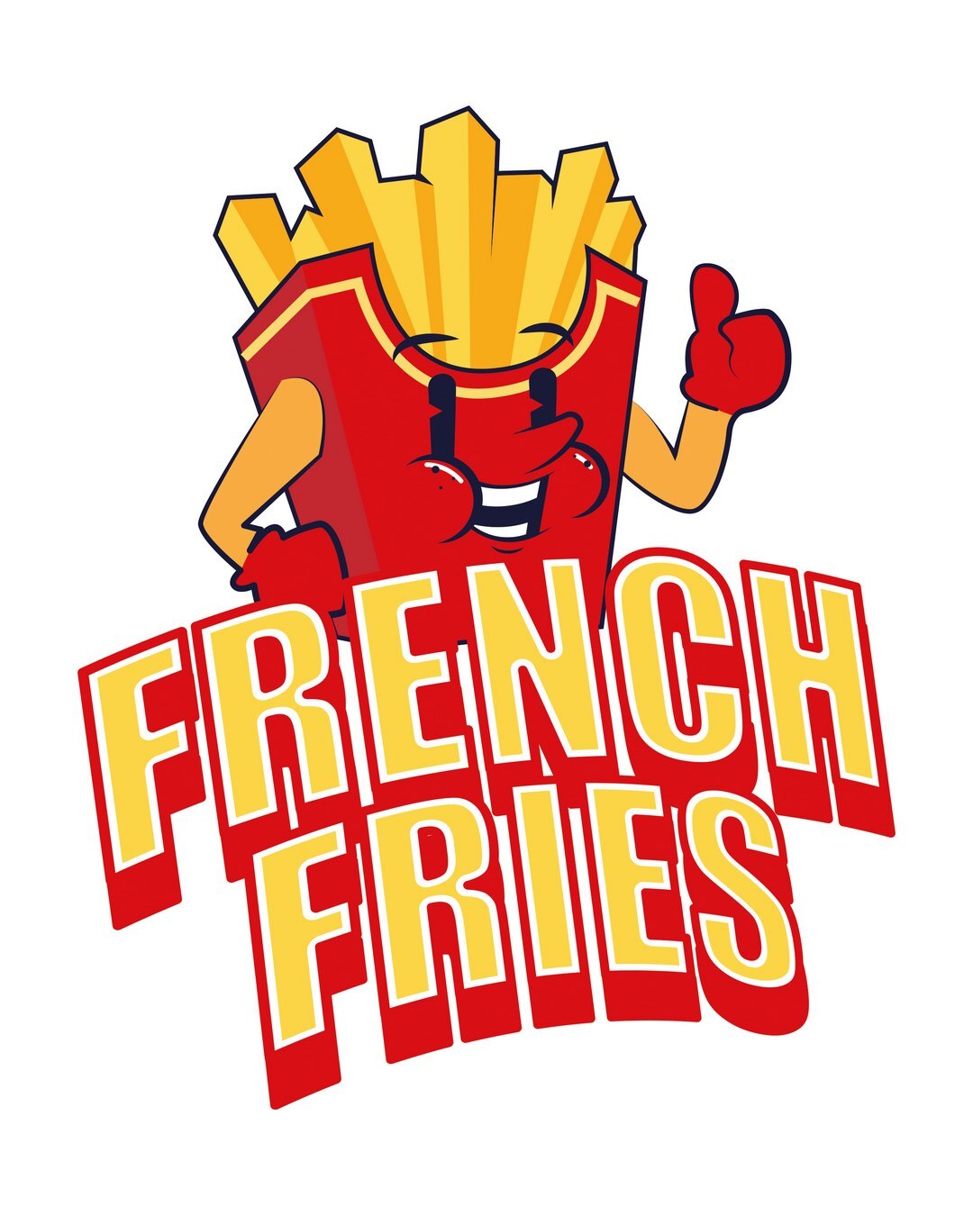 Kostüm Pommes Frites - Einheitsgröße - Kind