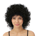Medium-length curly wig - black
