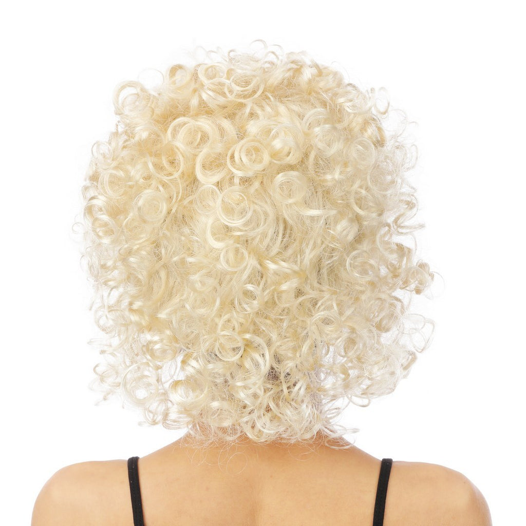 Perruque mi-longue frisée - blond