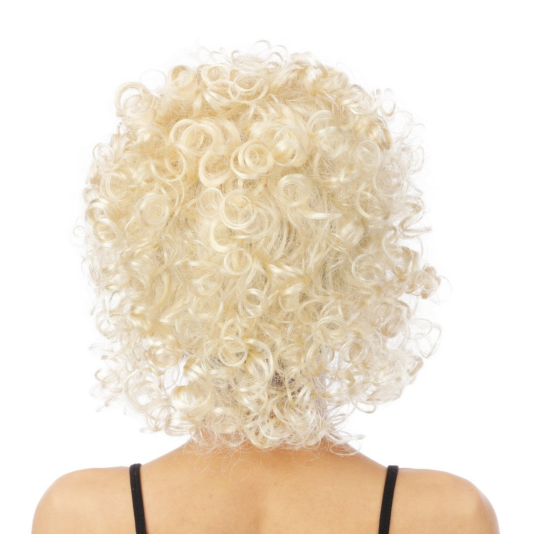 Perruque mi-longue frisée - blond