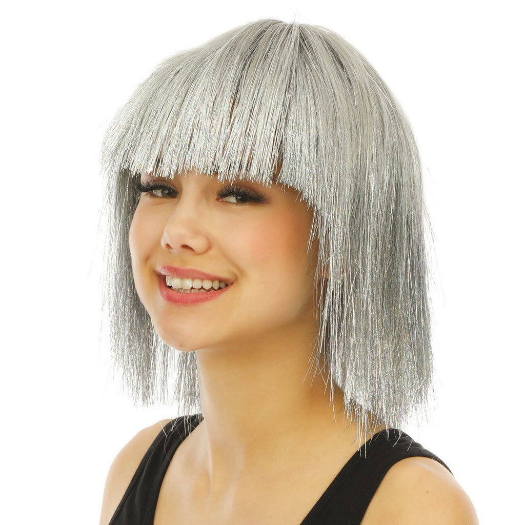 Perruque disco luxe - argent