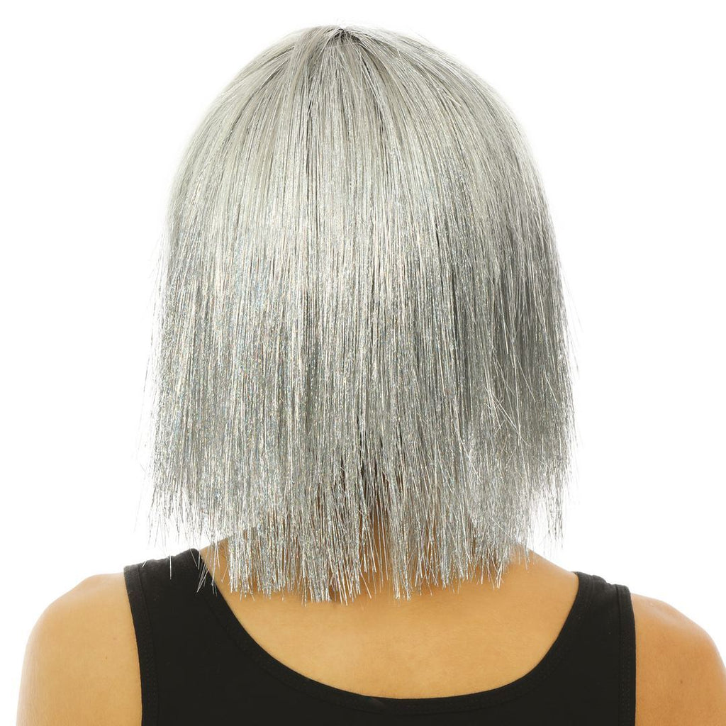 Perruque disco luxe - argent