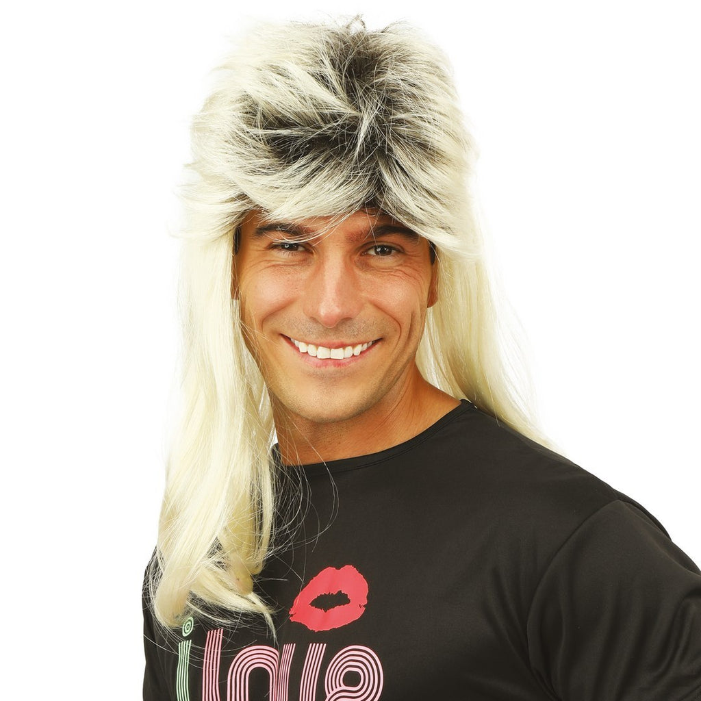 80s mullet wig - blonde