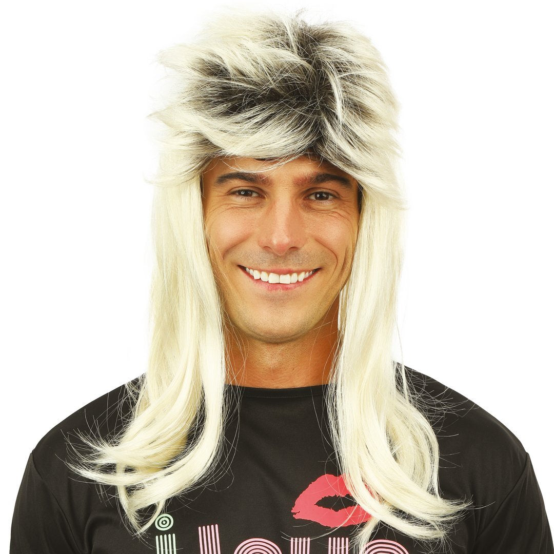 80s mullet wig - blonde