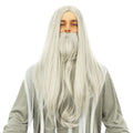 Perruque et barbe mage - gris